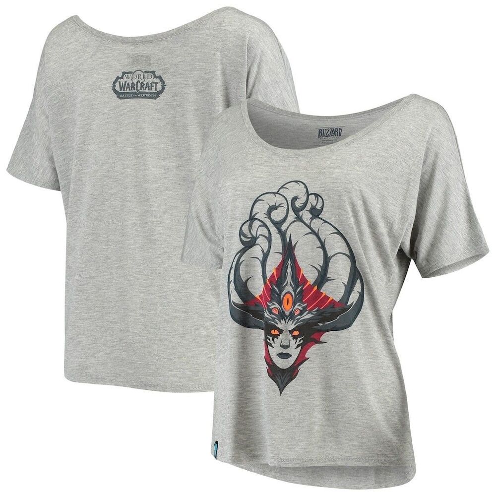 Blizzcon Azshara World of Warcraft Blizzard Women's T-Shirt Size Large L - Gray